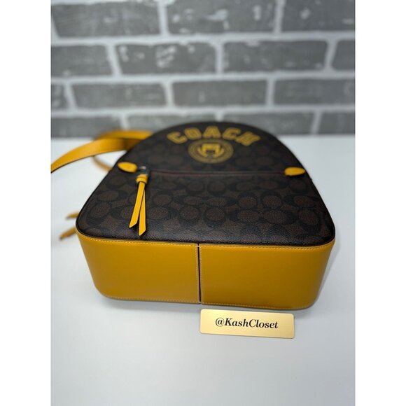 Coach Jordyn Backpack In Signature Canvas Brown Buttercup - Picture 7 of 11